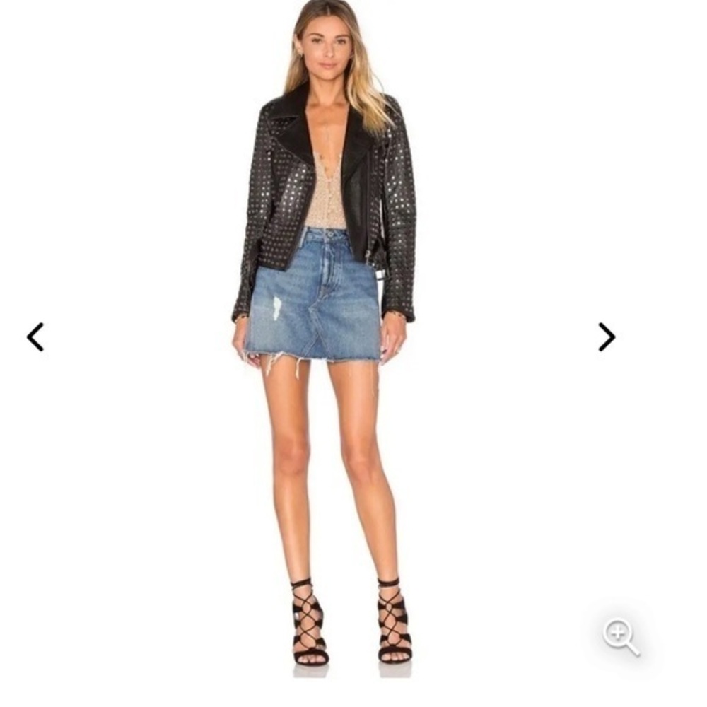 GRLFRND Jean Skirt Eva A-Frame Gusset Denim Skirt Walk This Way